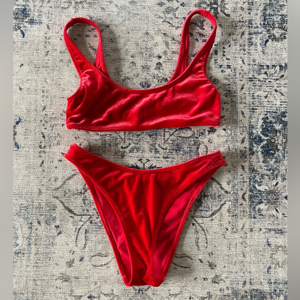 Kendall and Kylie Red Velvet Swimsuit